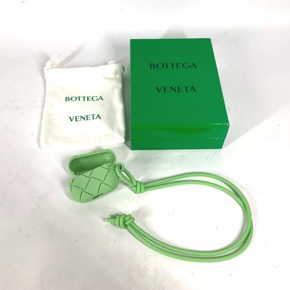 BOTTEGA VENETA Airpods Apple Intrecciato Earphone case rubber Green Unused - Picture 7 of 14